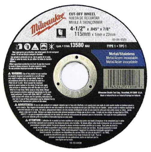 Milwaukee Tool 49-94-4500 Cut-Off Wheel