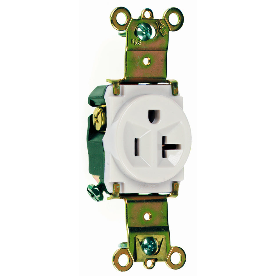 Pass & Seymour 5361W Straight Blade Receptacle