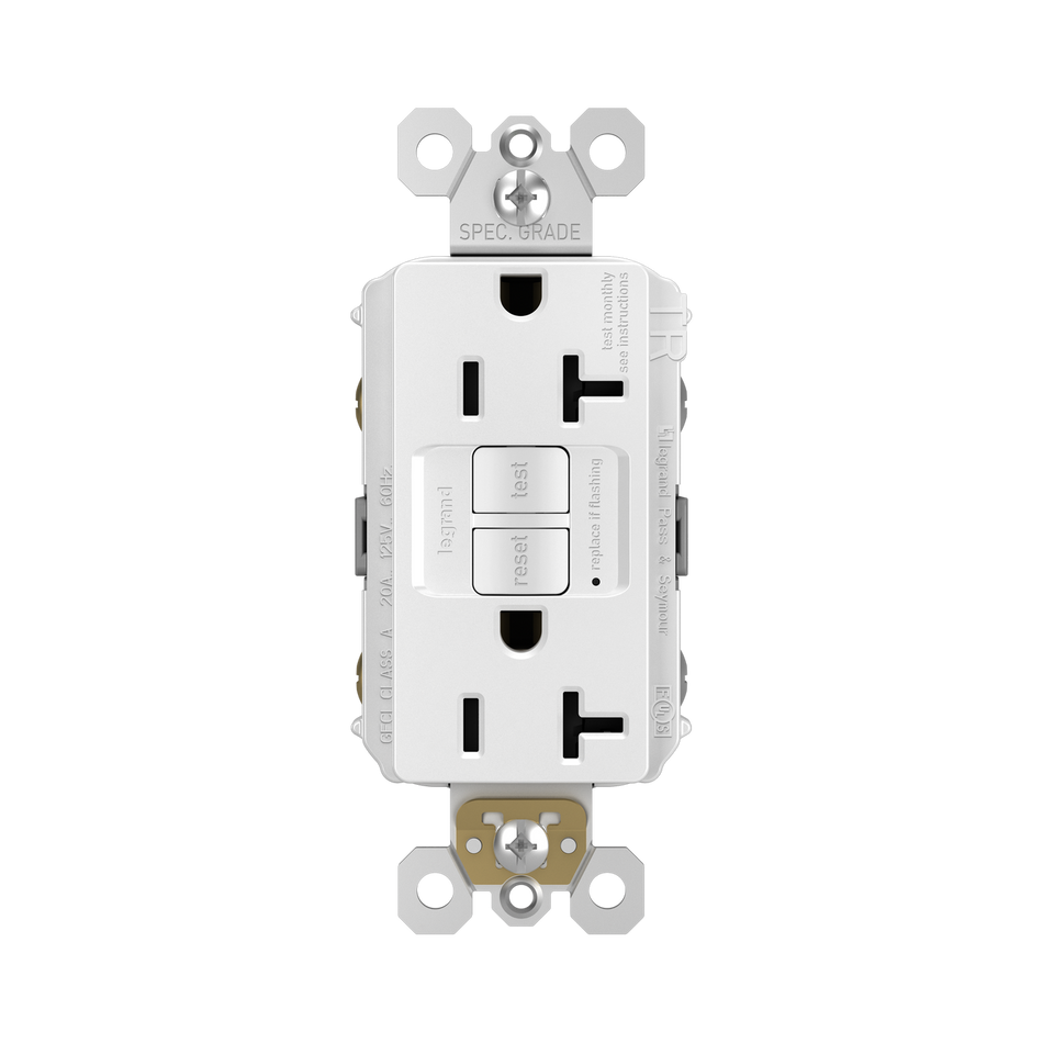 Radiant Collection 2097TRW Self-Test GFCI Receptacle