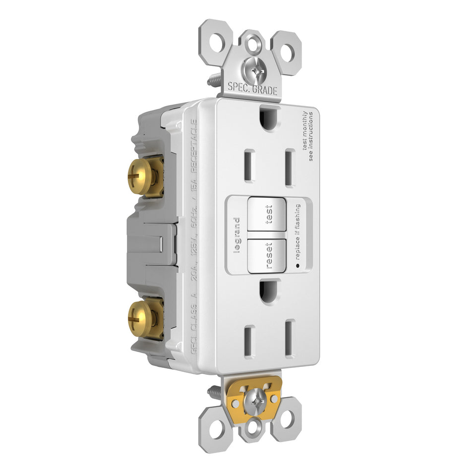 Radiant Collection 1597TRW Self-Test GFCI Receptacle
