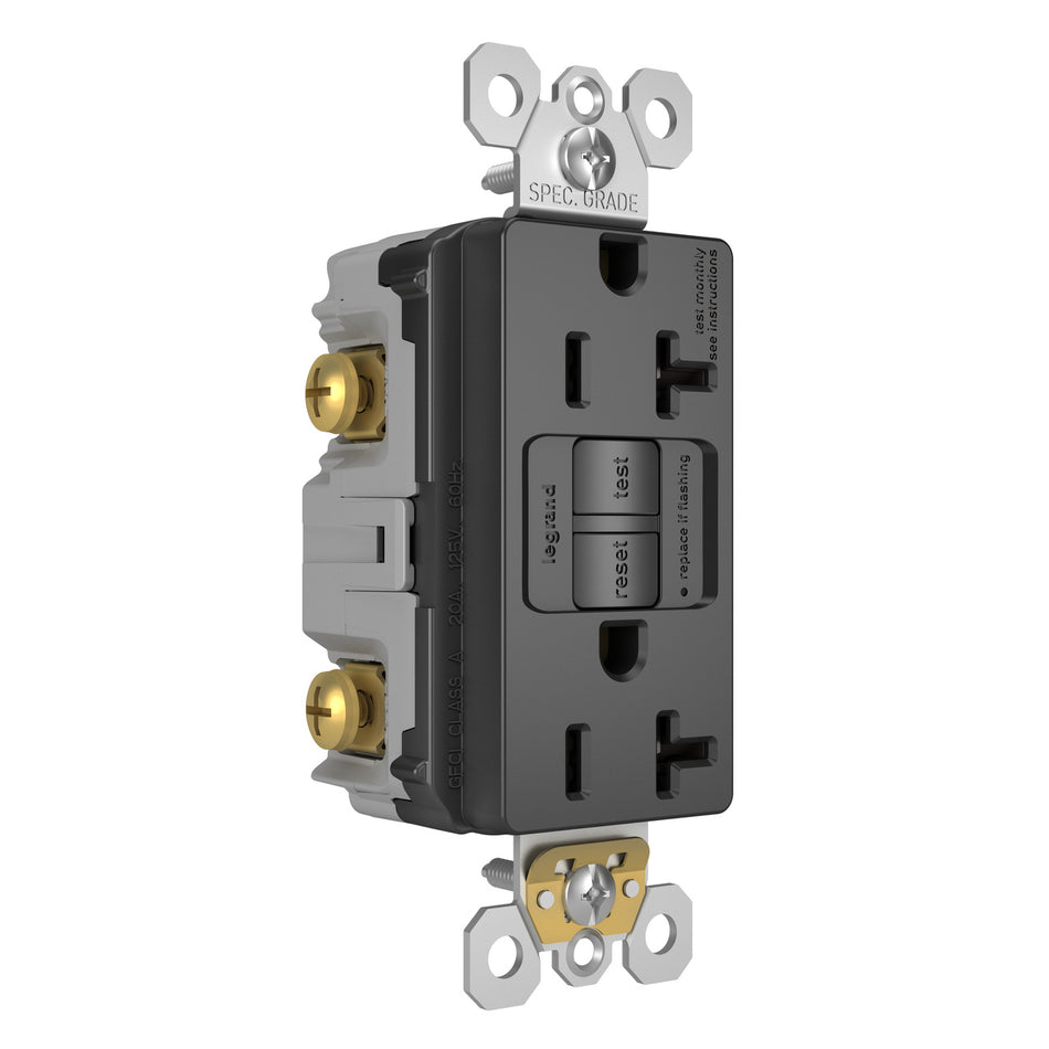 Radiant Collection 2097BK Self-Test GFCI Receptacle