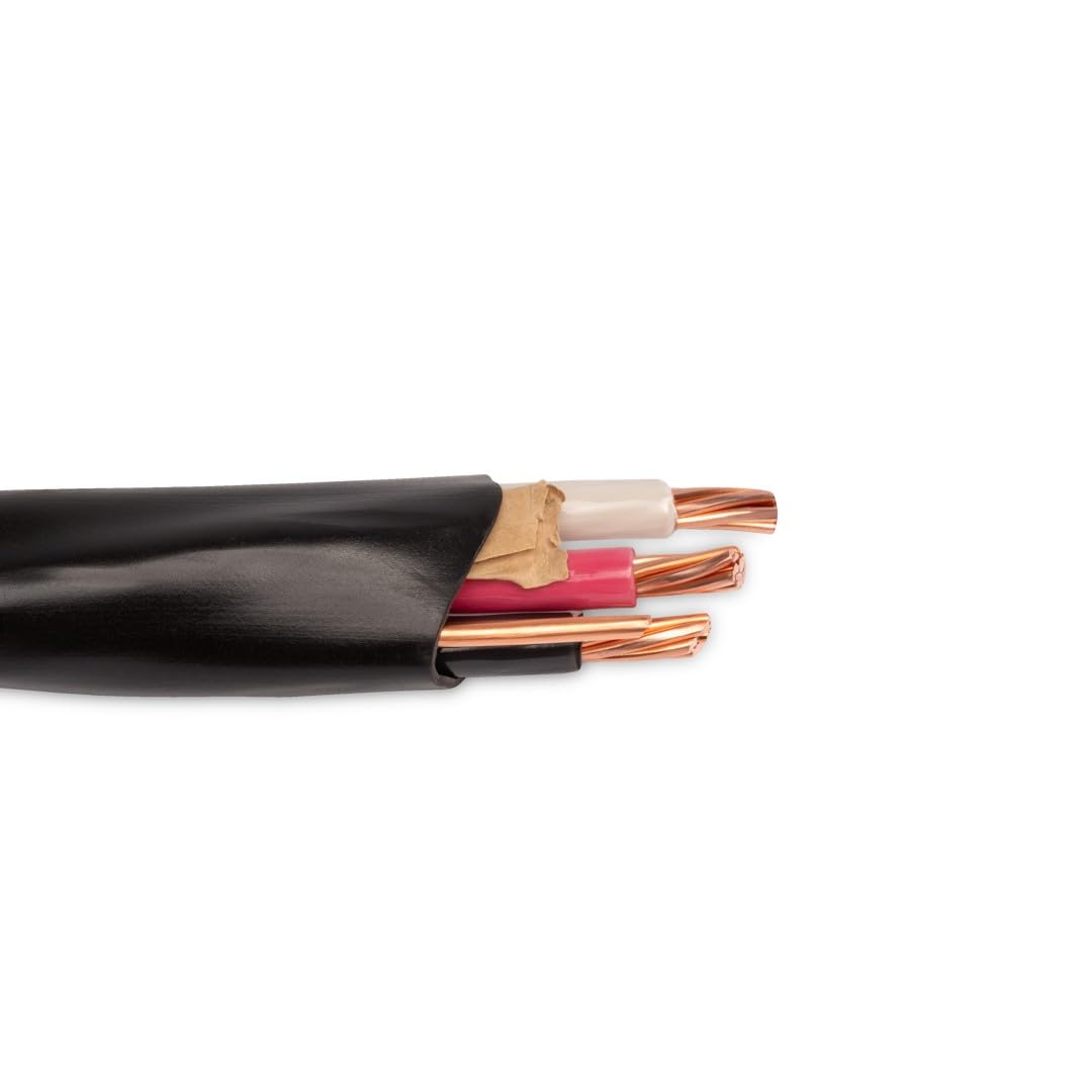 6/3 NM-B Non-Metallic, Residential Indoor Cable with Ground Cut to