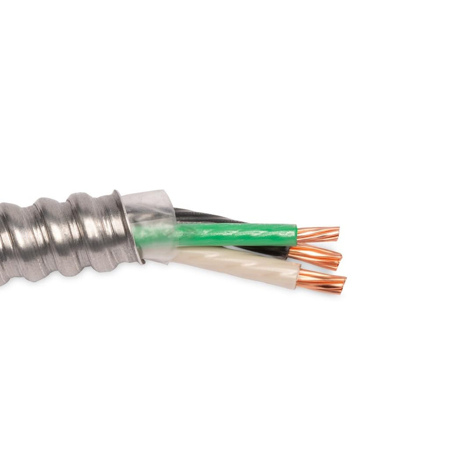 6/2 Metal Clad (MC) Cable with Ground, Aluminum Armored, Stranded Copper Conductor