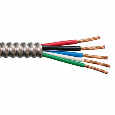 4/4 Metal Clad (MC) Cable with Ground, Aluminum Armored, Stranded Copper Conductors Cut to Order