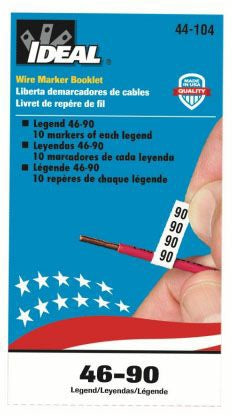 IDEAL Electrical 44-104 Wire Marker Booklet