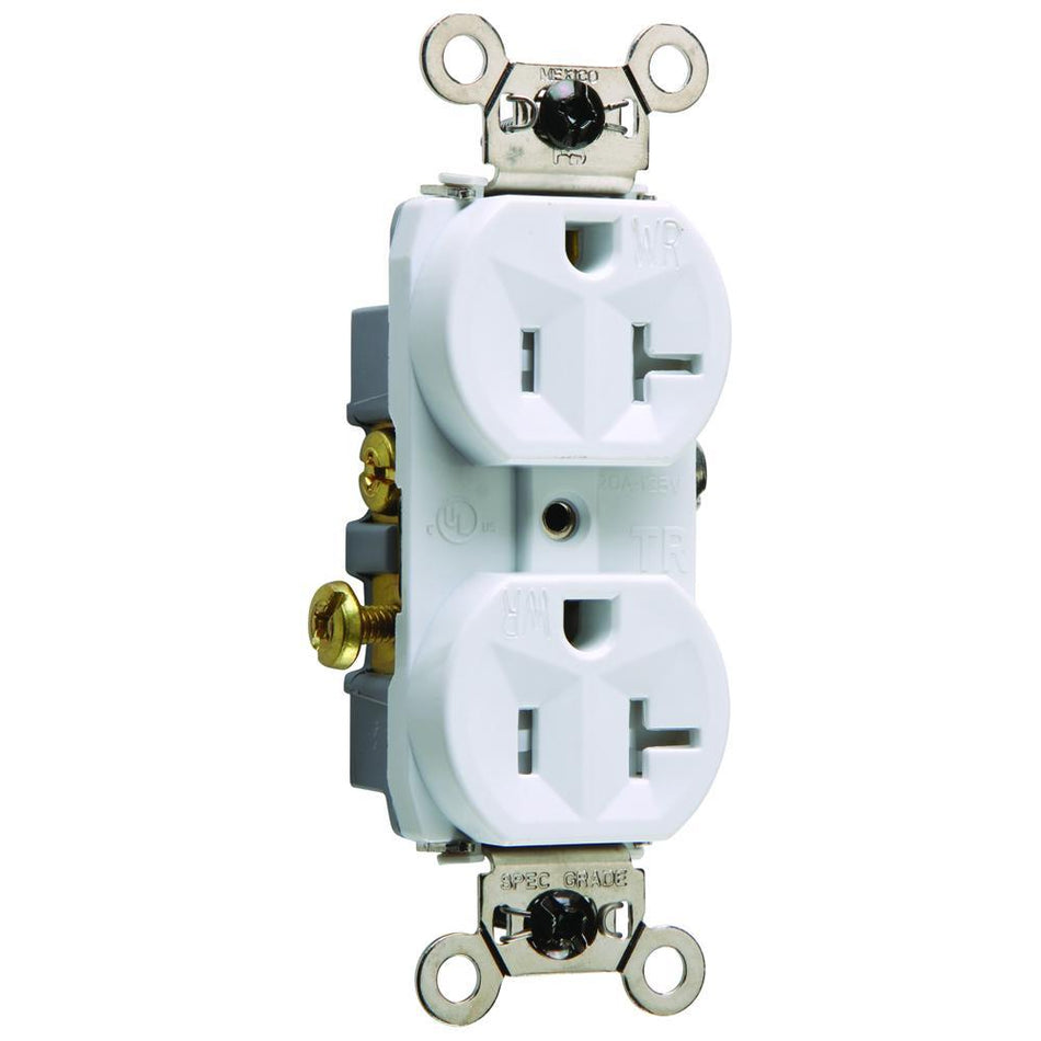 Pass & Seymour WR20TRW Straight Blade Receptacle