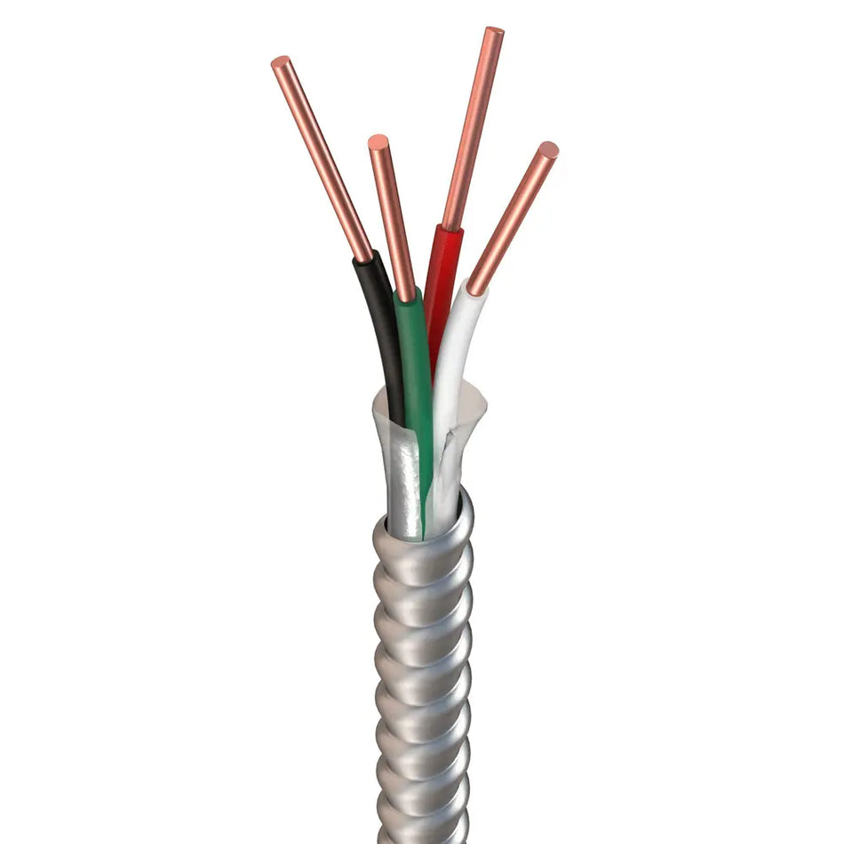 10/3 Metal Clad (MC) Cable with Ground, Aluminium Armor and Solid Copper Conductors Cut to Order