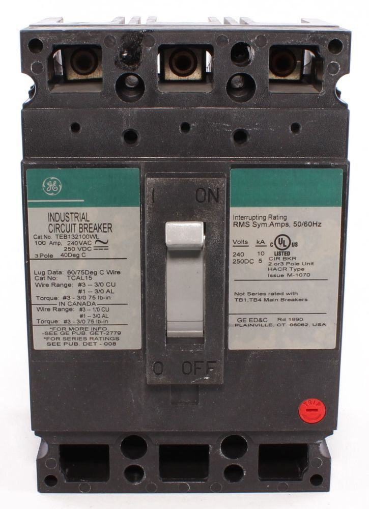 ABB GE Industrial Solutions TEB132100WL Industrial Molded Case Circuit Breaker