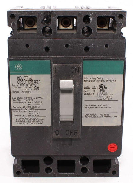 ABB GE Industrial Solutions TEB132100WL Industrial Molded Case Circuit Breaker