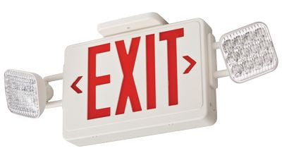 Lithonia Lighting ECR-LED-M6 LED Exit Sign and Emergency Light Combination Unit