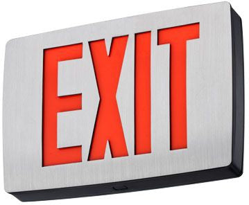 Lithonia Lighting LQC-1-R-EL-N Exit Sign