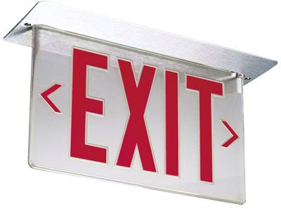 Lithonia Lighting LRP-W-1-RC-120/277-EL-N-PNL Emergency Edge-Lit Exit Sign