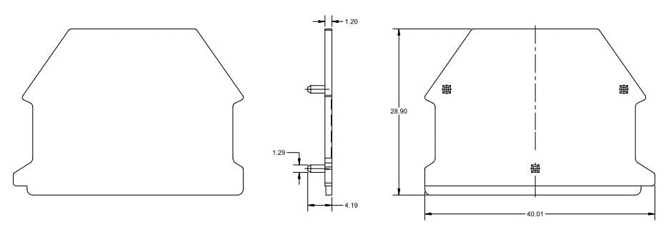 Bussmann DS20-GY-ND Terminal Block End Cover