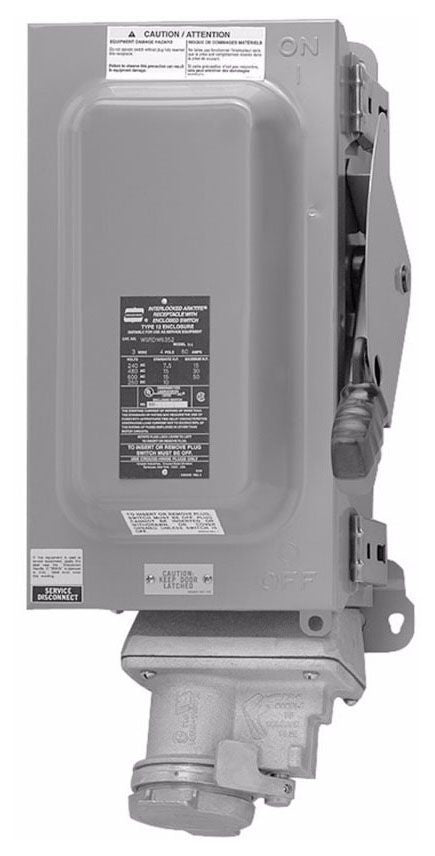 Crouse-Hinds WSRD63542 Pin and Sleeve Receptacle with Disconnect Switch