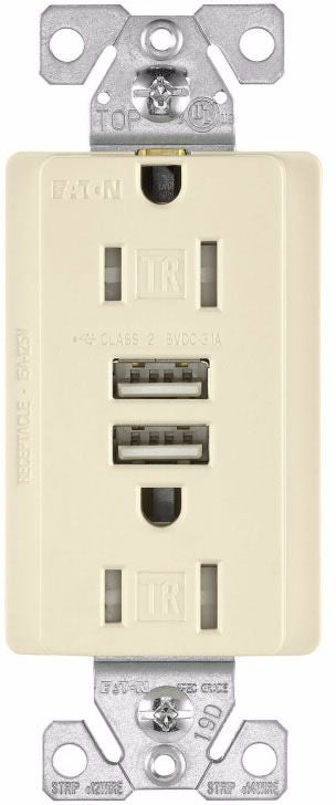 Arrow Hart TR7755A-BOX Combination USB Charger and Duplex Receptacle