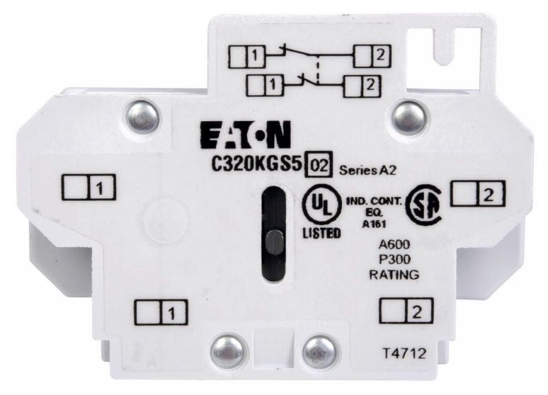 Eaton C320KGS6 Contactor Auxiliary Contact