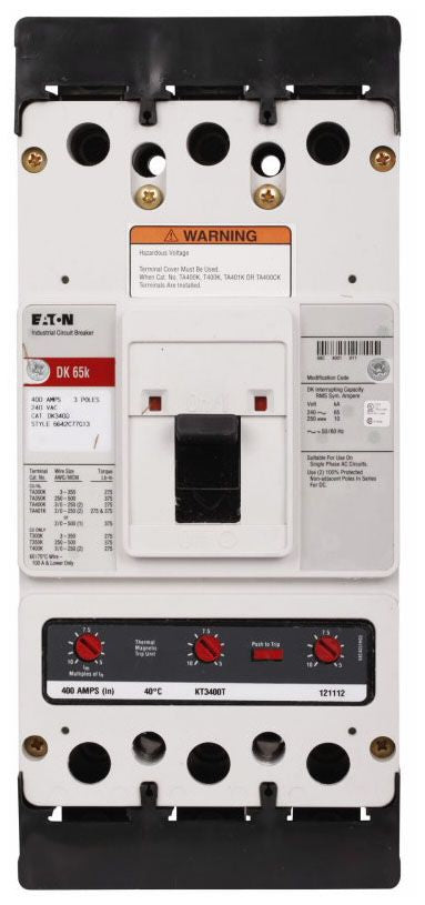 Eaton DK3400 Non-Interchangeable Trip Circuit Breaker