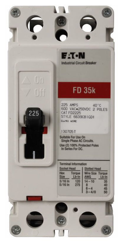 Eaton FD2020 Non-Interchangeable Trip Circuit Breaker