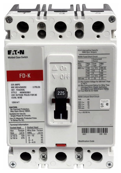 Eaton FD3225 Non-Interchangeable Trip Circuit Breaker