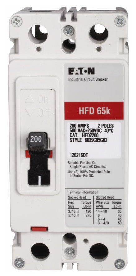 Eaton HFD2040 Non-Interchangeable Trip Circuit Breaker