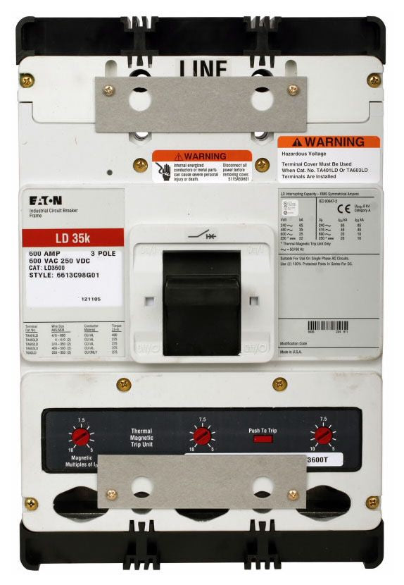 Eaton HLD3600 Interchangeable Trip Circuit Breaker