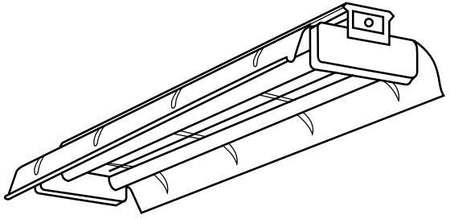 Columbia Lighting KL4-232-U-EU Industrial Fluorescent Light Fixture