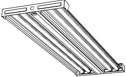Columbia Lighting LHA4-454-NU-4EPU-F554841 Fluorescent High Bay Light Fixture