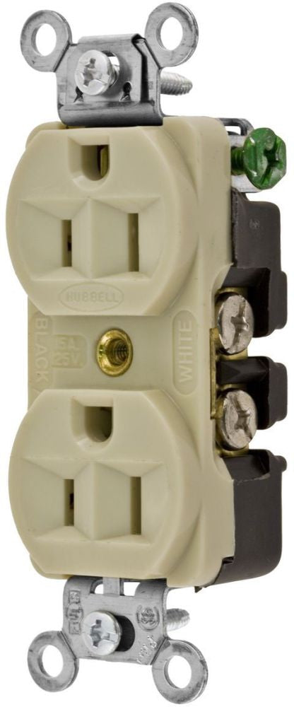 Hubbell Wiring Device-Kellems 5262I Straight Blade Receptacle