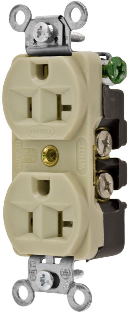 Hubbell Wiring Device-Kellems 5362I Straight Blade Receptacle