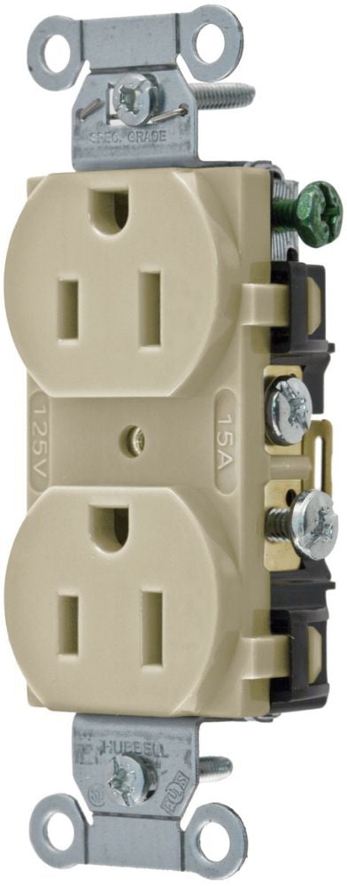 Hubbell Wiring Device-Kellems CR15I Straight Blade Receptacle