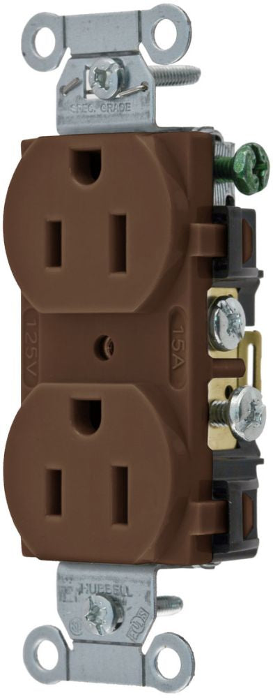 Hubbell Wiring Device-Kellems CR15 Straight Blade Receptacle