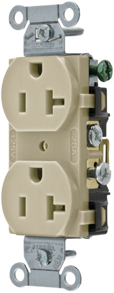 Hubbell Wiring Device-Kellems CR20I Straight Blade Receptacle