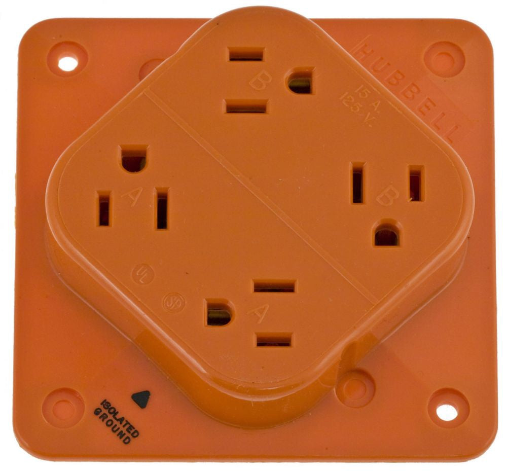 Hubbell Wiring Device-Kellems IG415 Straight Blade Quad Receptacle