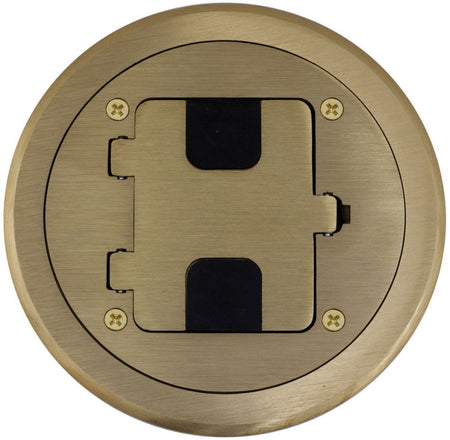 Hubbell Wiring Device-Kellems RF406BR Floor Box Flange and Hinged Door Cover Assembly