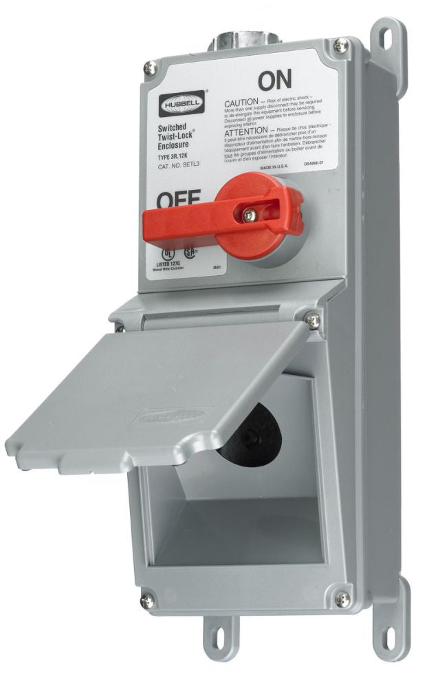 Hubbell Wiring Device-Kellems SETL3 Switched Enclosure