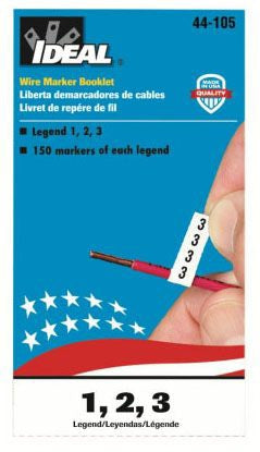 IDEAL Electrical 44-105 Wire Marker Booklet