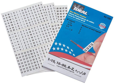 IDEAL Electrical 44-109 Wire Marker Booklet