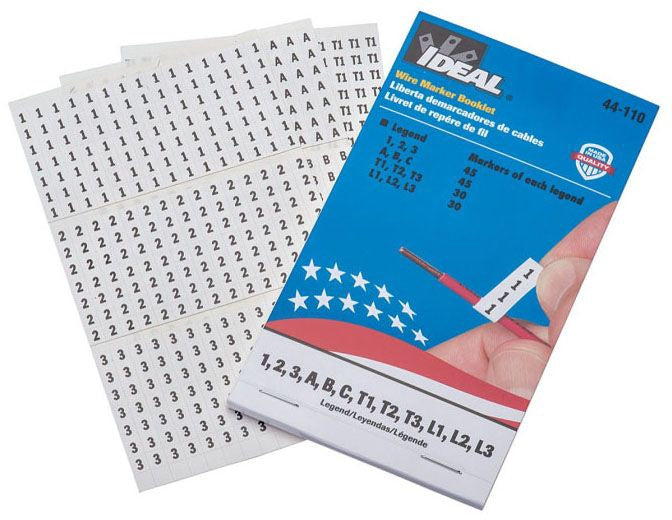 IDEAL Electrical 44-110 Wire Marker Booklet