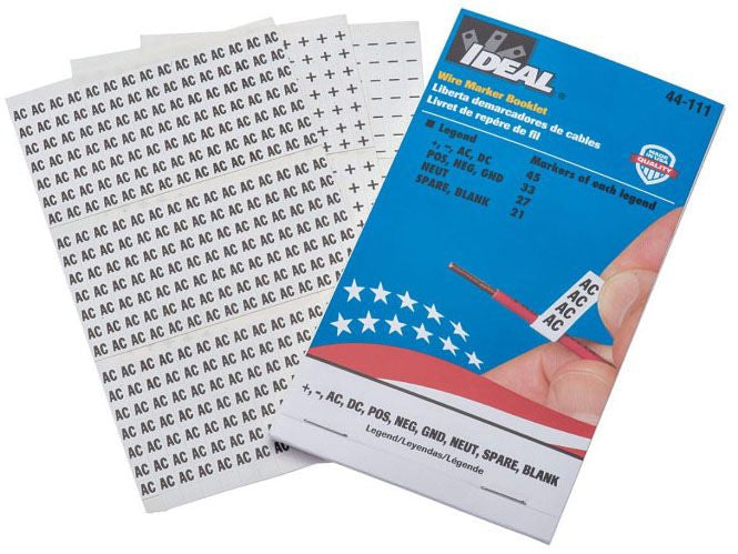 IDEAL Electrical 44-111 Wire Marker Booklet