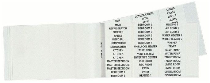 IDEAL Electrical 44-154 Load Center Wire Marker Booklet