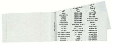 IDEAL Electrical 44-154 Load Center Wire Marker Booklet