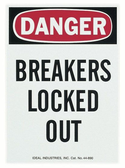 IDEAL Electrical 44-890 Lockout Sign
