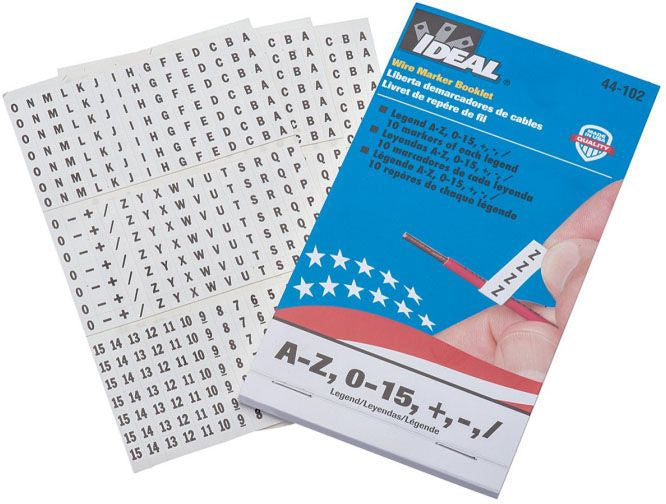 IDEAL Electrical 44-102 Wire Marker Booklet