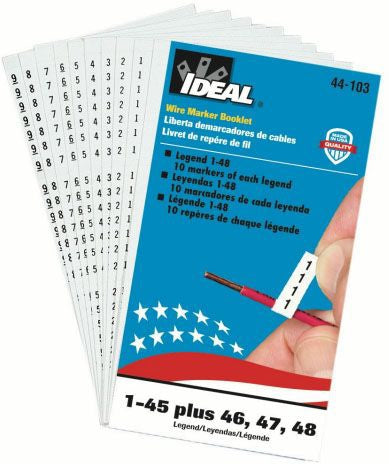 IDEAL Electrical 44-103 Wire Marker Booklet