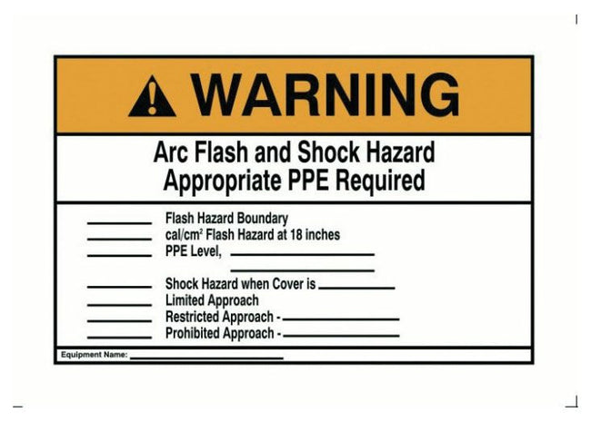 IDEAL Electrical 44-896 Flash Protection Label and Sign