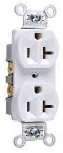 Pass & Seymour CR20W Straight Blade Receptacle
