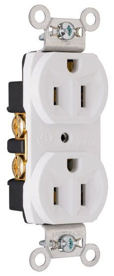 Pass & Seymour CRB5362W Straight Blade Receptacle