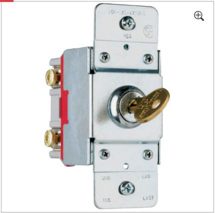 Pass & Seymour PS20AC1KL Locking Security Switch