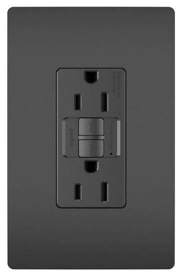 Radiant Collection 1597TRBK Self-Test GFCI Receptacle