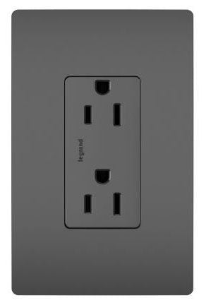 Radiant Collection 885TRBK Straight Blade Receptacle